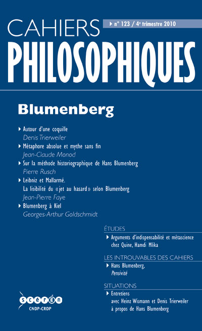 Cahiers philosophiques, n° 123, 4e trimestre 2010