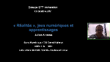 « Réalités », jeux numériques et apprentissages