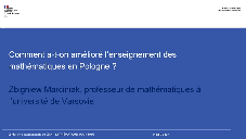Comment a-t-on amélioré l'enseignement des mathématiques en Pologne ?