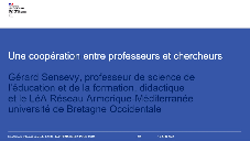 Une coopération entre professeurs et chercheurs