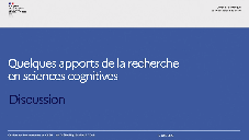 Quelques apports de la recherche en sciences cognitives (1)
