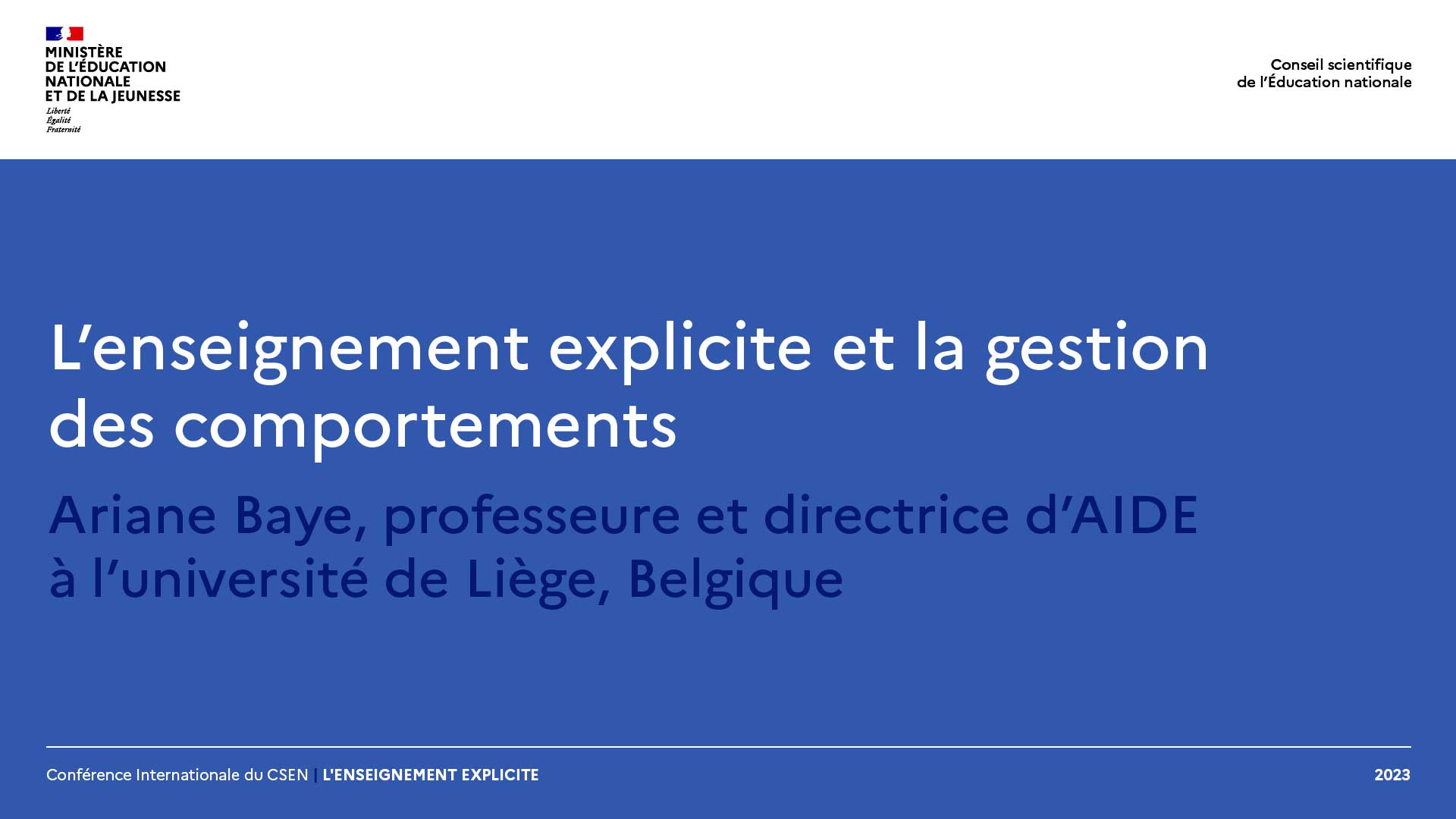 L'enseignement Explicite Et La Gestion Des Comportements - Réseau Canopé